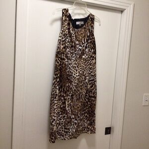 Womens Kasper Animal Print Sleeveless Sheath Dress